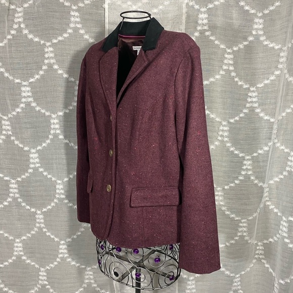 Burgundy Isaac Mizrahi jacket size 10 - Picture 7 of 16